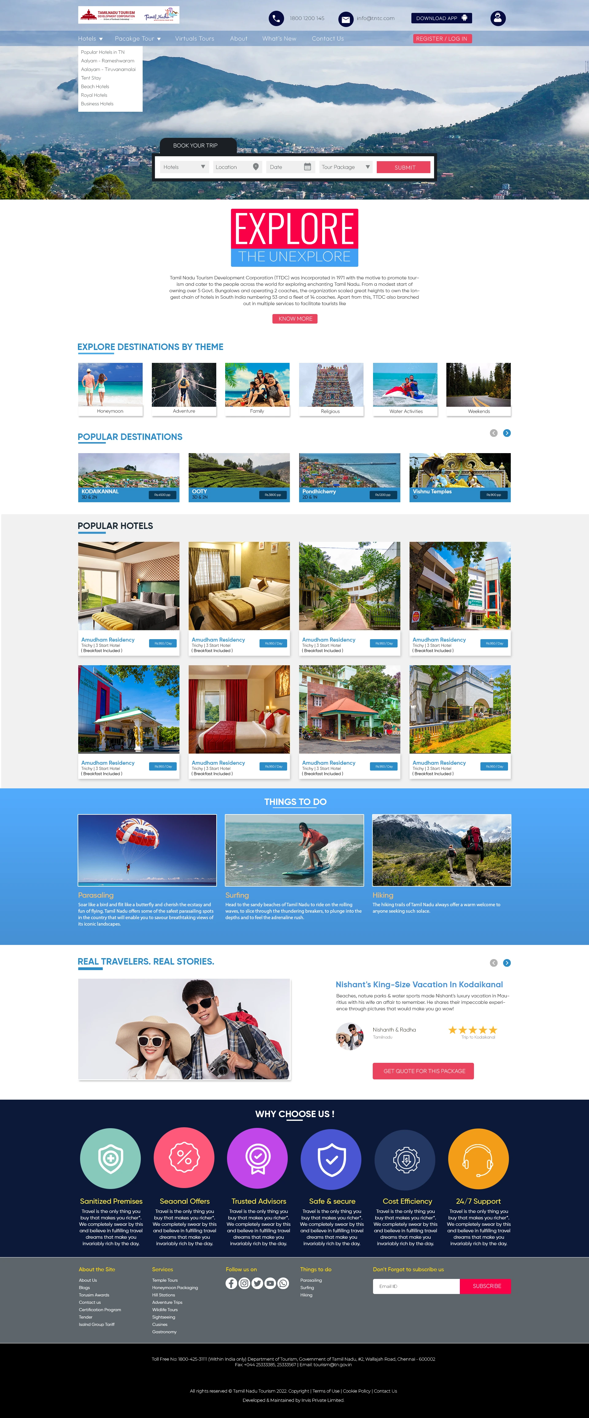 Tamil Nadu Tourism redesign